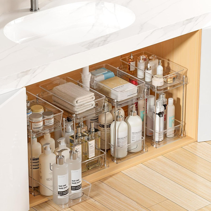Étagère de rangement coulissante plus haute pour sous-évier, meuble de salle de bain