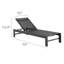 Chaise longue d'extérieur en filet et aluminium Tahoe