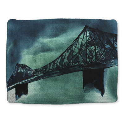 Montreal Jacques-Cartier Bridge Braided Placemat | Modern Decor