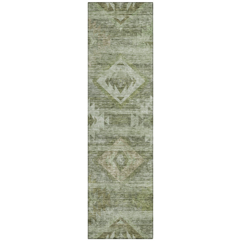 Thelisa Washable Southwestern Indoor / Outdoor Rug, Runner 2'3" x 7'6"