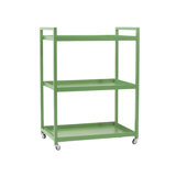 3-tier Utility Cart With Wheels Outdoor Rolling Metal Storage Organizer