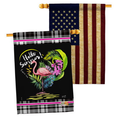 Double Sided 40 in. H x 28 in. W Polyester House Flag