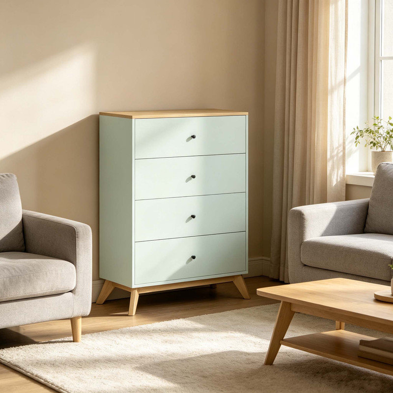 77 cm W Chest of 4 Drawers