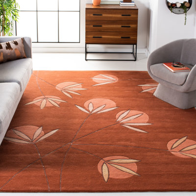 Tapis floral en laine touffeté à la main Soho