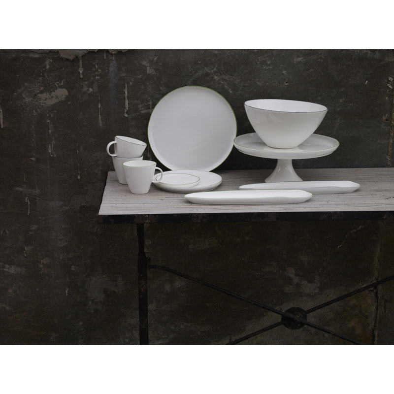 Abbesses Side Plate, White/Green