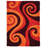 Fitts Abstract Shag Red/Burnt Orange/Light Orange Area Rug-1791087040