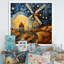 «Countryside Windmillscape At Night 1 - Wind Turbines», art mural-1731338026-1731338034