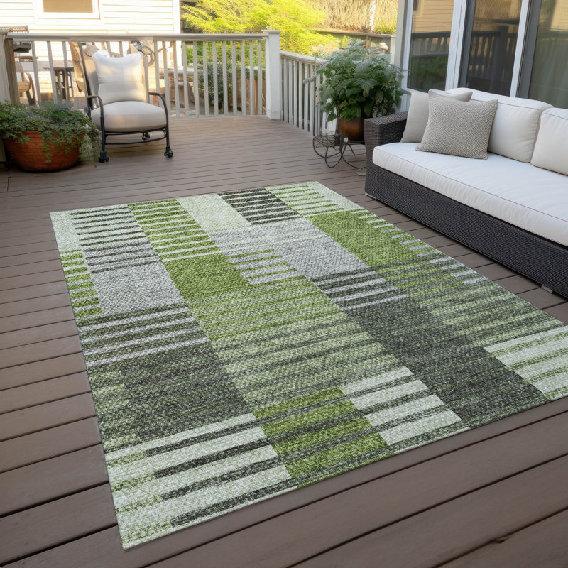 Tapis intérieur / extérieur Karsyn avec envers antidérapant, Rectangle 5 pi x 7 pi 6 po