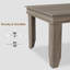 Table de salle à manger Farmhouse pour tables de cuisine longues de 6-8, 71 po avec structure en bois robuste, grande table de salle à manger rectangulaire pour la maison, gris-1692433611-1692433616