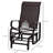 Patio Glider - Water-, Load-Bearing Brown Backyard Rocking Chair , Ergonomic, Lightweight, Wear- For Outdoor