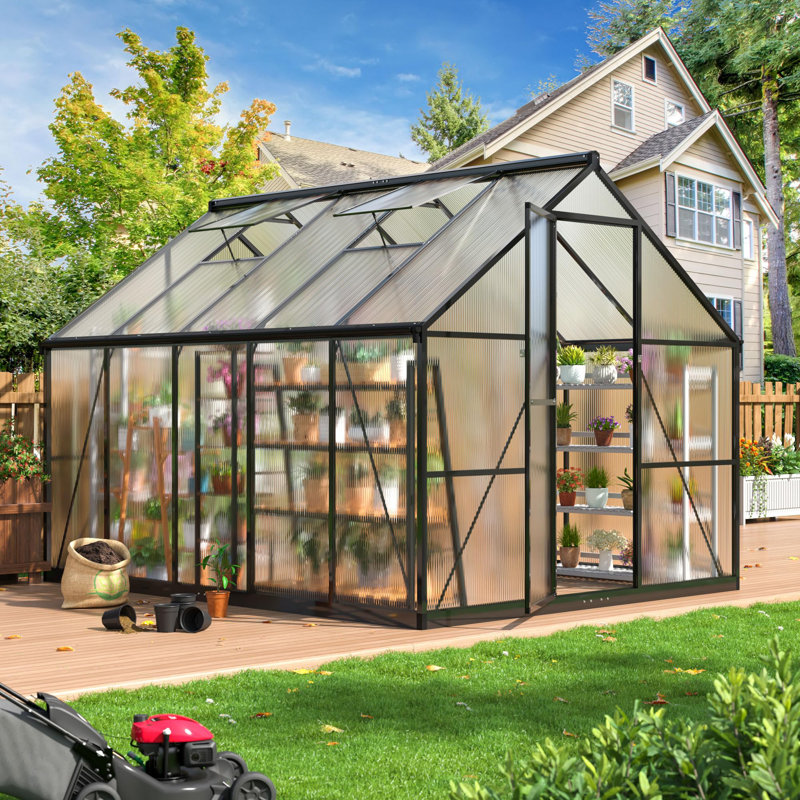 Greenhouse for Outdoors, Polycarbonate Greenhouse, 8x12 FT