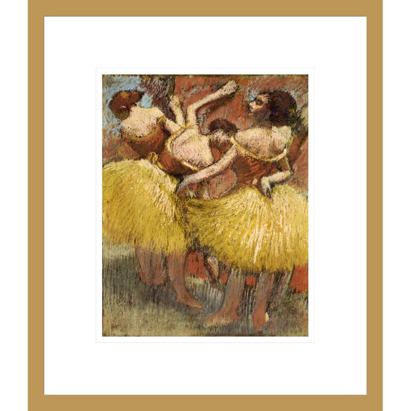 Three Dancers by Edgar Degas -Framed Giclee Print, 15.91" H x 13.75" W
