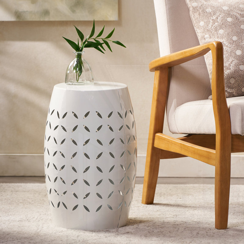 Babeth End Table, White