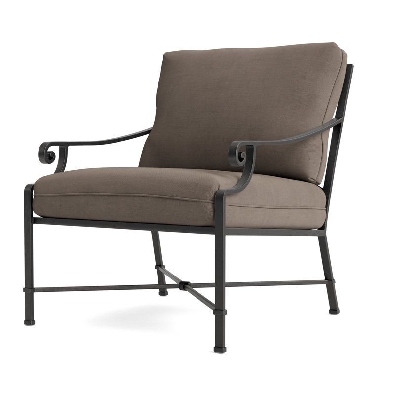 Venetian Outdoor Lounge Chair, Fusion Dove, Textured Pewter
