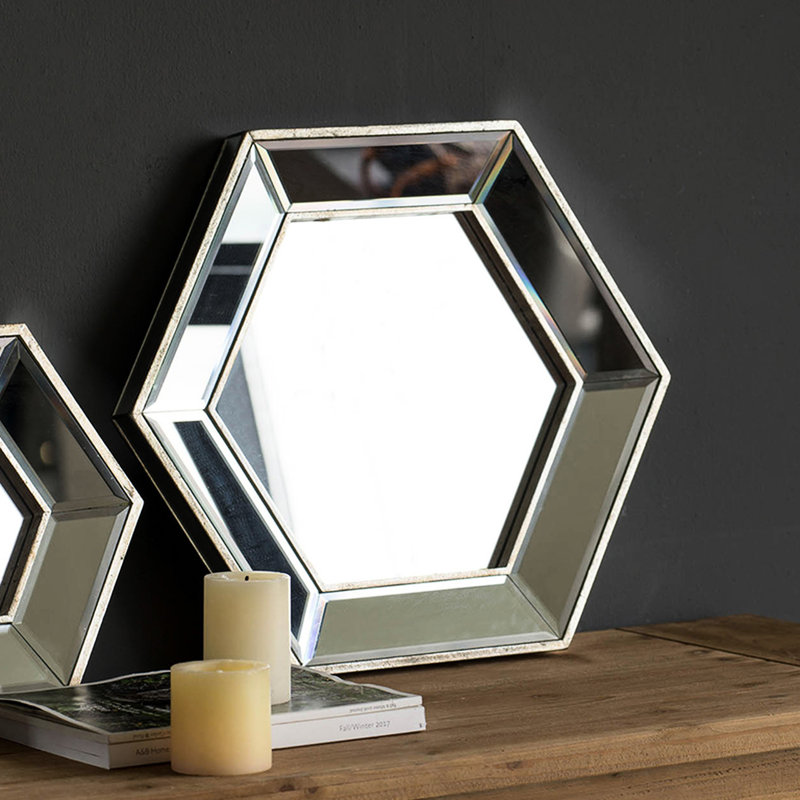 Miroir Hexagon, Argent argent
