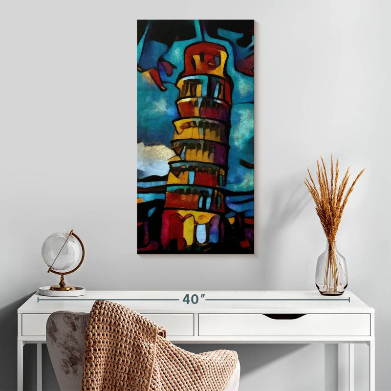 Tour moderne de Pise, H 30 po x l 15 po