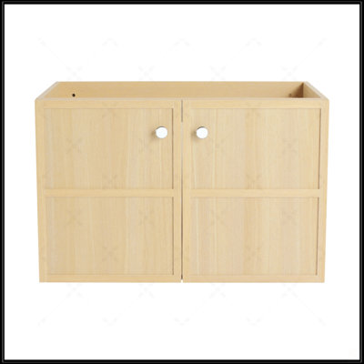 Meuble-lavabo mural de 30 pouces avec 2 portes à fermeture en douceur, fabrication en contreplaqué durable pour les salles de bain modernes