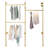 Heavy Duty  Rustic  Metal  Garment  Frame for  Bedroom, Living  room (Gold)