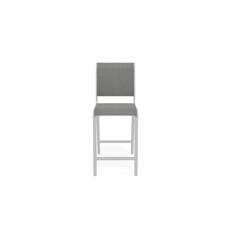 Tabouret de bar 26 po Holna, Alliage Sunbrella®, Blanc texturé