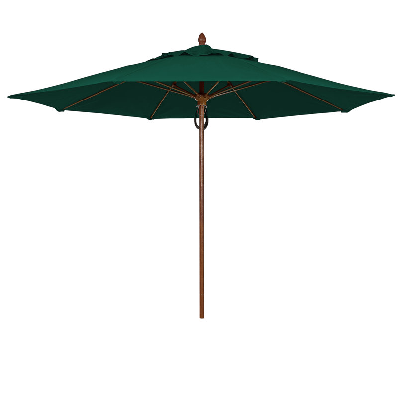 Parasol de marché 11 'Prestige, Teck, Taupe