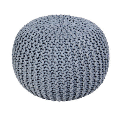 Antoinette 50cm Wide Round Solid Colour Pouffe Ottoman