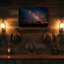 «Coyote Howling at the Moon», art sur toile - Texas Night Sky Wall Decor - Western rustic print-45336909