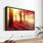 Impression sur toile forêt rouge vif-100689108