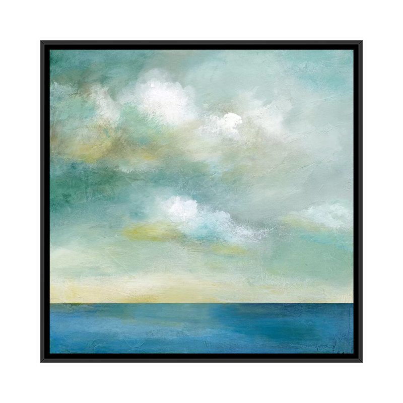 «Cloudscape I», reproduction sur toile, H 18 po x l 18 po x P 1,5 po, Toile encadrée noire, Pas de tapis