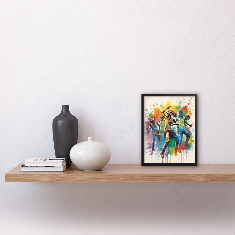Rainbow Rhythm Dance Festival Of Colour Dancers Dancing To Music - Single Picture Frame Print