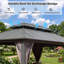12 pi. L 8 pi. D Pavillon de jardin en aluminium avec toit double en pente-137445167