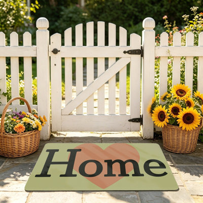 Tapis d'entrée vert olive pour porte d'entrée 24 x 36 po Olive