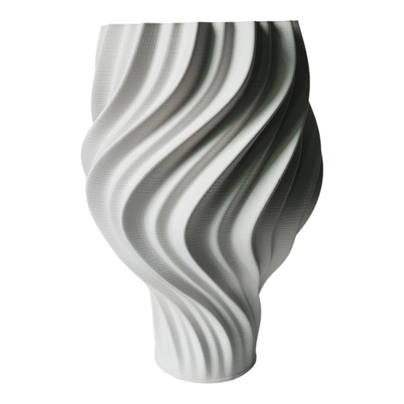 Vase Modern, H 17,5 po x l 12 po x P 12 po