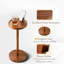 Table d'appoint à piédestal, table à boissons avec base lestée en acacia, petite table d'appoint ronde pour petits espaces avec support pour téléphone, table de bout à piédestal pour martini et cocktail, mini table à piédestal