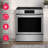 30" Front Control Electric Range with Total Convection