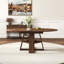 Table de salle à manger extensible ronde de 43 po avec compartiment de rangement caché, table de ferme moderne de style Mid-Century pour salle à manger-1377464062