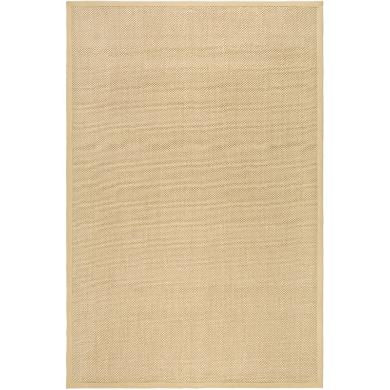 Auckland Handmade Jute/Sisal Maize/Wheat Area Rug, Rectangle 8' x 10'