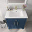 Lavabo de salle de bain moderne avec surface peinte et rangement-1559915559