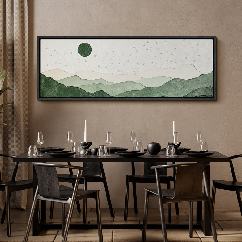 «Texture Effect», paysage de montagnes, impression sur toile encadrée surdimensionnée, H 20 po x l 60 po