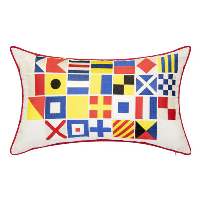Housse et insert de coussin rectangulaire d'extérieur pour l'intérieur et l'extérieur Nautical Collection