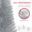 Arbre de Noël 5 pi avec arbre de Noël mince avec 294 branches réalistes et support en plastique-884389042-884389043