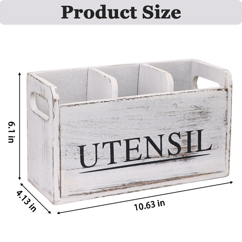 Rangement pour ustensiles de cuisine blanc