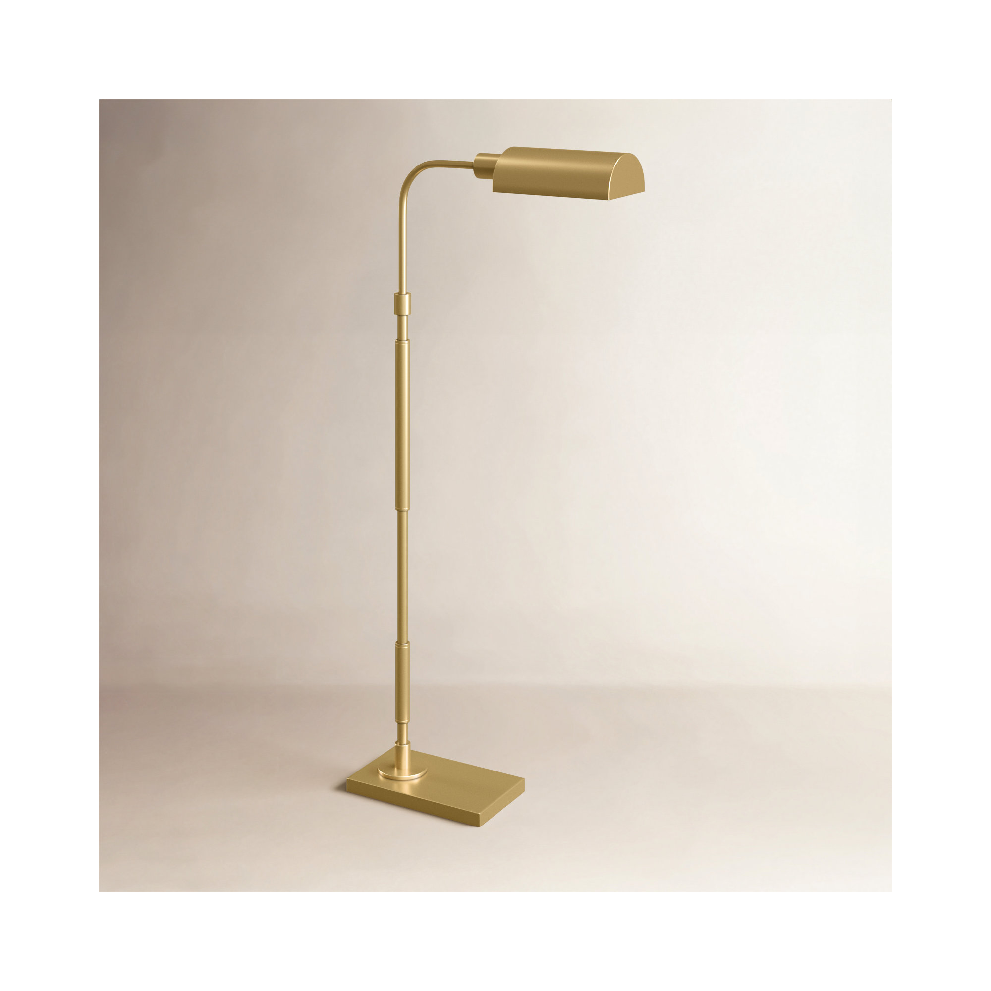 47.38'' Floor Lamp, Burnished Brass