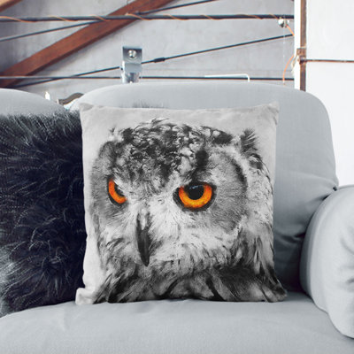 Eyed Owl Cushion with Filling