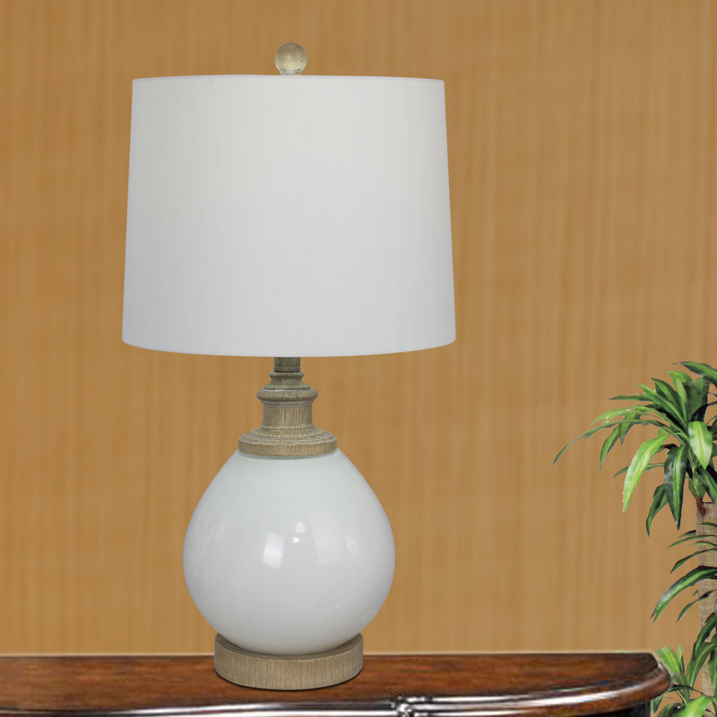 Lampe de table blanche 24,5" Barraza