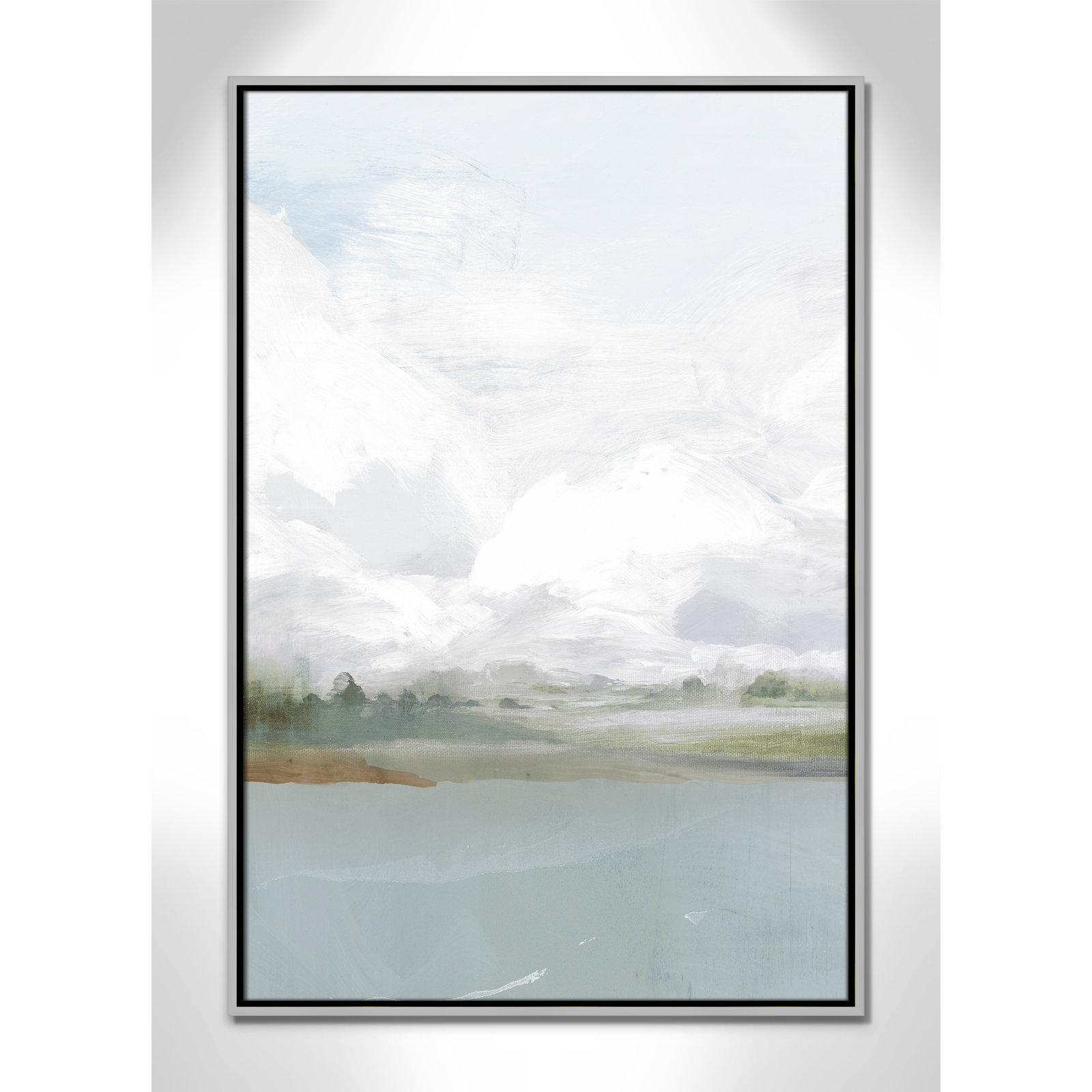 All Shore Painting, 37.5" H x 25.5" W, Silver