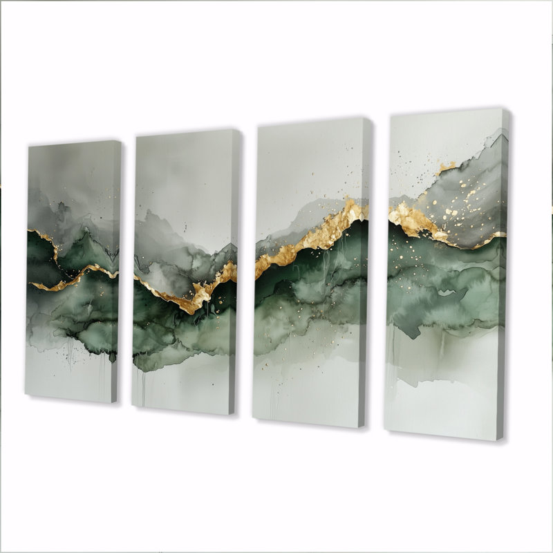 Dillon - Abstract Wall Decor - Modern Wall Art, 32" H x 64" W, 4