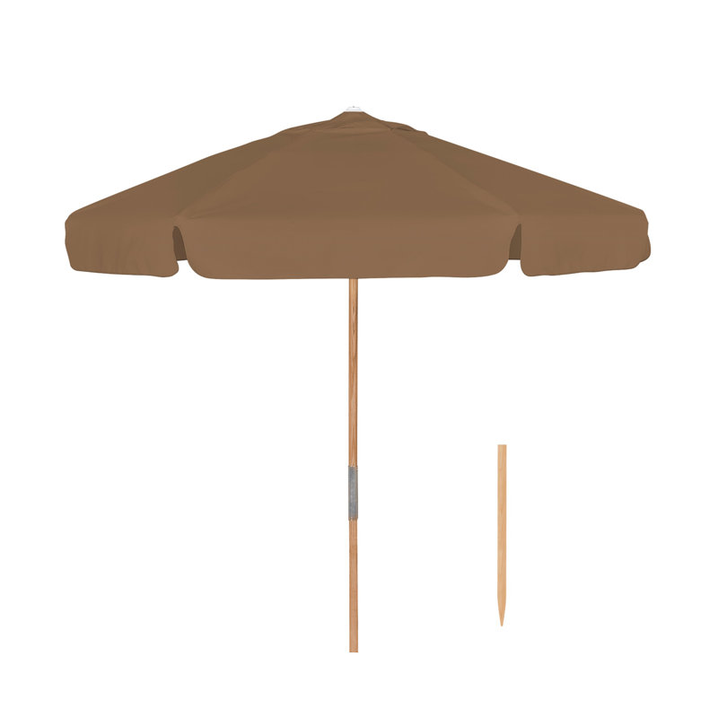 Prestige 84'' Beach Umbrella, Natural Ash, Tuscan