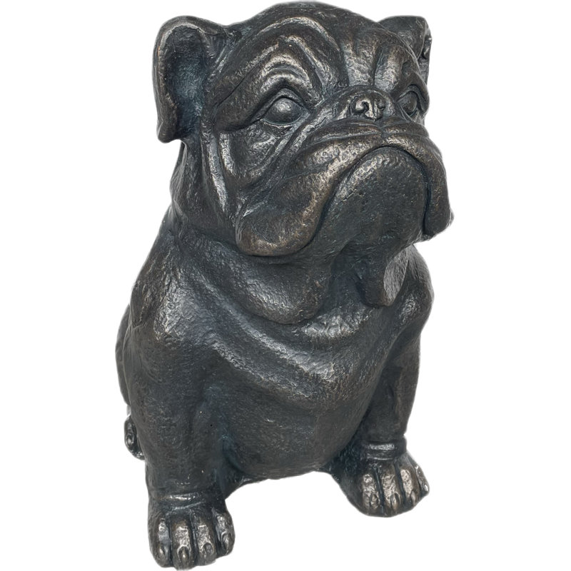 Statue de jardin assise, Gris foncé