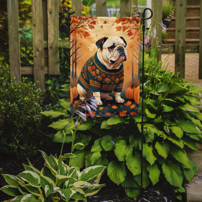 Drapeau blanc du jardin bulldog anglais