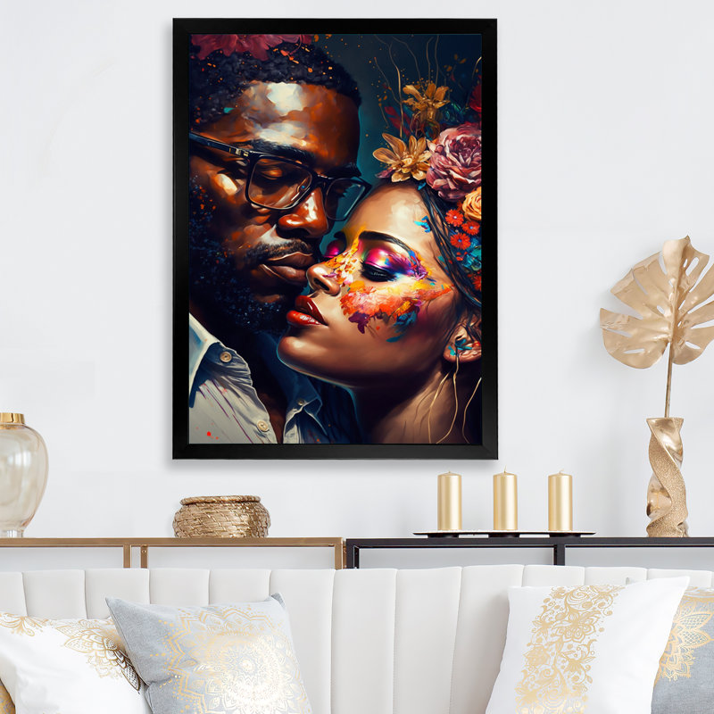 - Art mural traditionnel sur toile, H 20 po x l 12 po x P 1 po, Impression noire sur toile encadrée